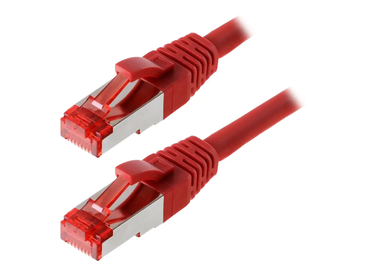 Helos - Patch-Kabel - RJ-45 (M) bis RJ-45 (M) - 20 m - SFTP, PiMF - CAT 6 - halogenfrei, geformt, ohne Haken - Rot Helos - Patch-Kabel - RJ-45 (M) bis RJ-45 (M) - 20 m - SFTP, PiMF - CAT 6 - halogenfrei, geformt, ohne Haken - Rot