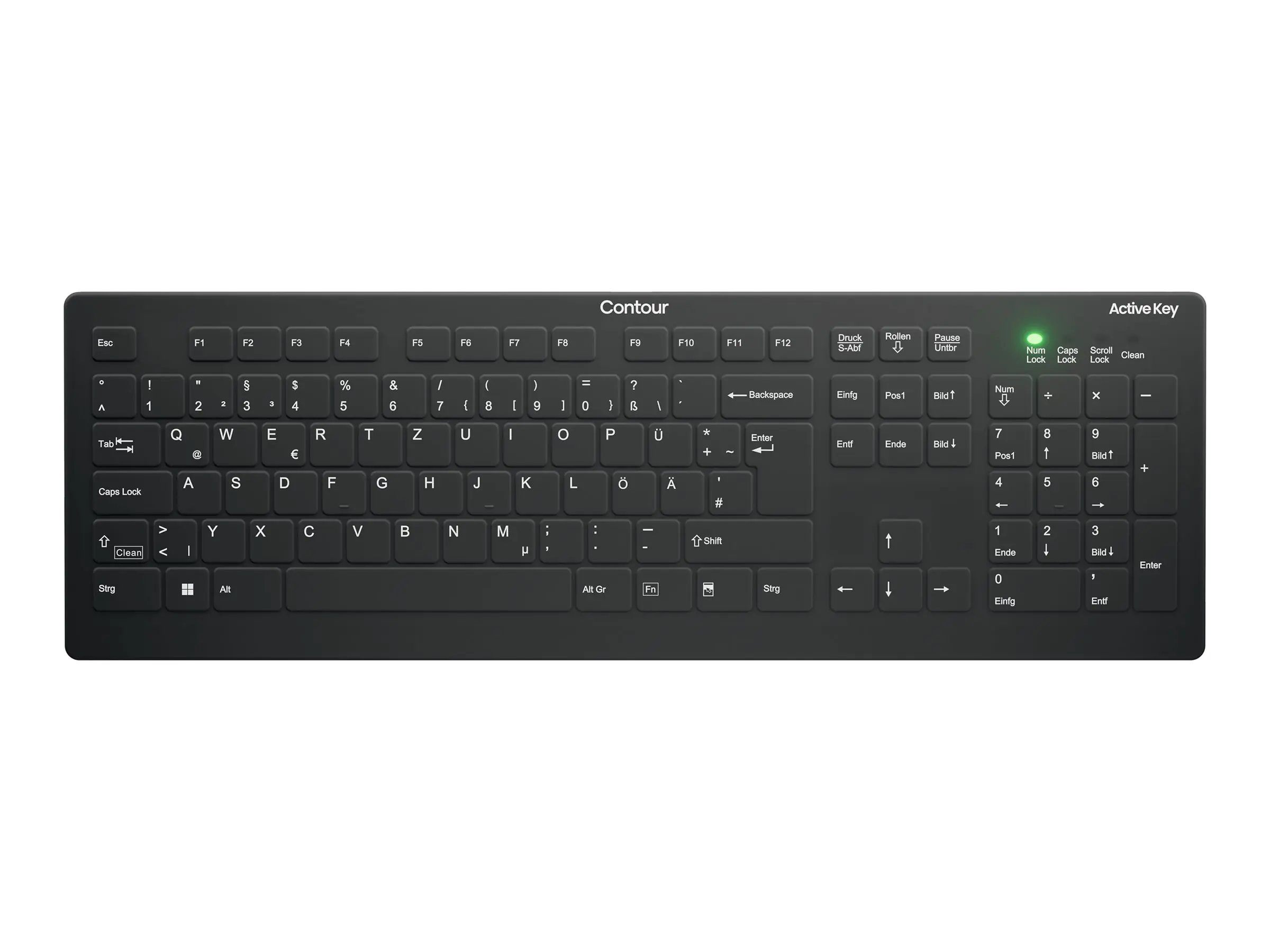 Cherry Active Key AK-C8112 - Tastatur - wipe disinfection, flat key profile, IP68