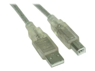InLine - USB-Kabel - USB (M) zu USB Typ B (M) - 7 m - Transparent White