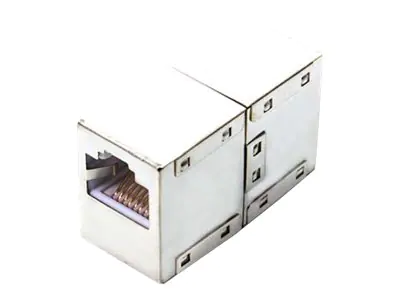 LogiLink NP0034, Flach, Schwarz, RJ-45, RJ-45, Weiblich, Kunststoff