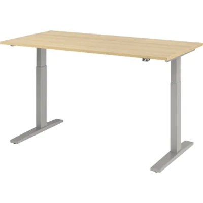 Hammerbacher Schreibt. VXMKA16/E/S el.160x80cm silber/eiche Hammerbacher Schreibt. VXMKA16/E/S el.160x80cm silber/eiche