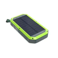 RealPower PB-10000 Solar, 10000 mAh, Lithium Polymer (LiPo), Kabelloses Aufladen, Schwarz, Grün 405379