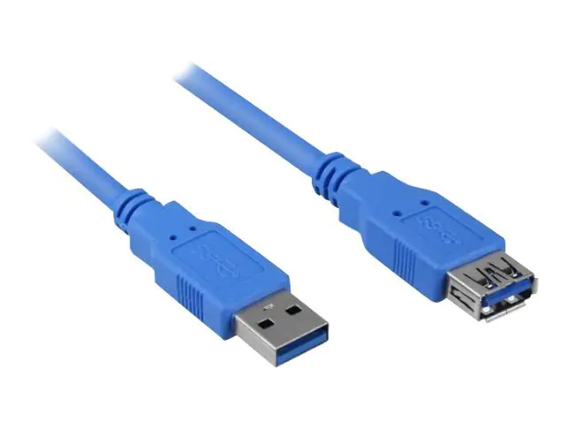 Sharkoon - USB-Verlängerungskabel - USB Typ A (M) zu USB Typ A (W) - USB 3.0 - 3 m - Blau