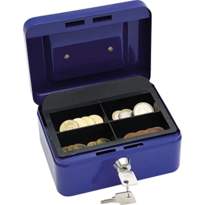 WEDO Geldkassette 145103X 15,2x11,5x8cm Größe 1 blau