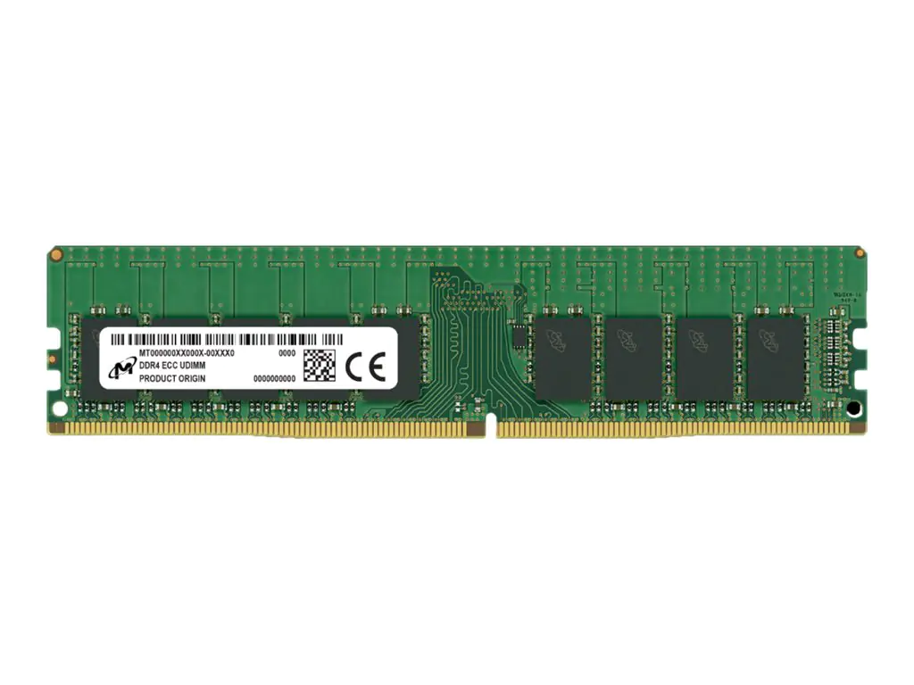 Micron - DDR4 - Modul - 16 GB - DIMM 288-PIN - 3200 MHz / PC4-25600 - CL22 - 1.2 V - ungepuffert - ECC Micron - DDR4 - Modul - 16 GB - DIMM 288-PIN - 3200 MHz / PC4-25600 - CL22 - 1.2 V - ungepuffert - ECC