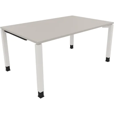 Schreibtisch Vierfuß Quadratrohr B1600xT1000xH680-820 ws/Lichtgrau Schreibtisch Vierfuß Quadratrohr B1600xT1000xH680-820 ws/Lichtgrau