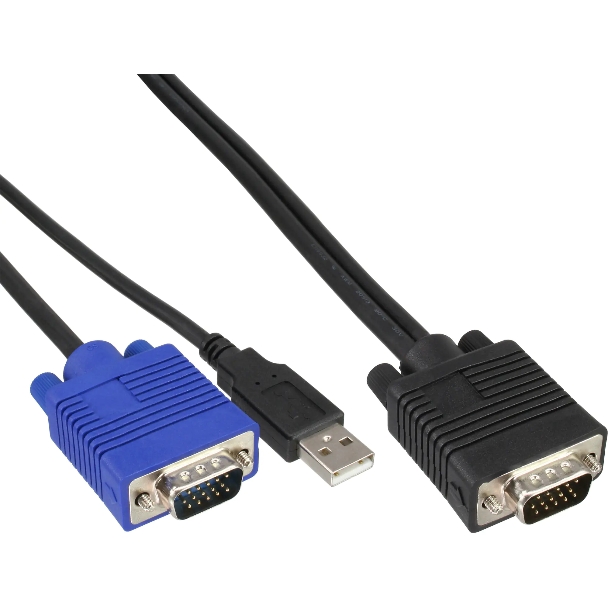 InLine - Tastatur- / Video- / Maus- (KVM-) Kabel - HD-15 (VGA) (M) zu USB, HD-15 (VGA) (M) - 1.8 m - für P/N: 60664A, 60665A, 60666A InLine - Tastatur- / Video- / Maus- (KVM-) Kabel - HD-15 (VGA) (M) zu USB, HD-15 (VGA) (M) - 1.8 m - für P/N: 60664A, 60665A, 60666A