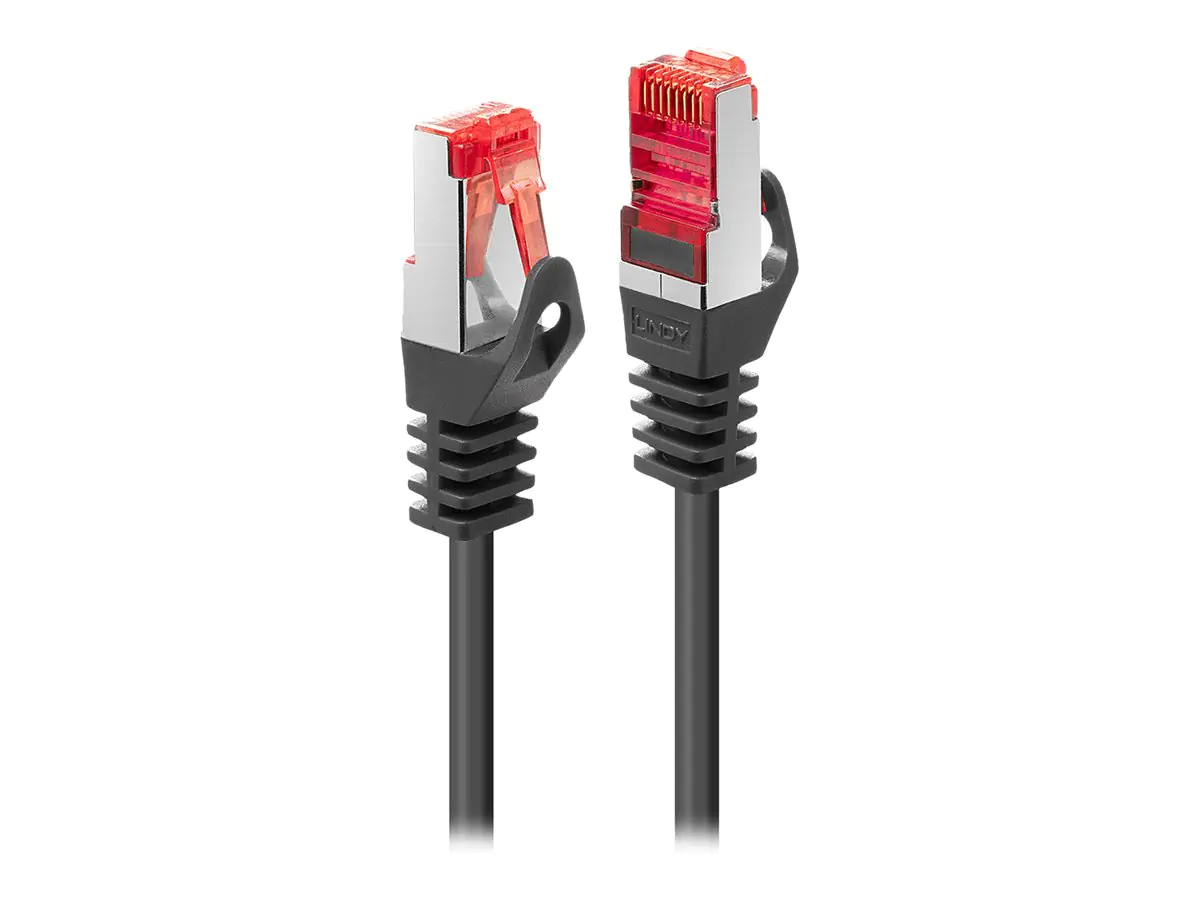 Lindy Basic - Patch-Kabel - RJ-45 (M) zu RJ-45 (M) - 1.5 m - SFTP, PiMF - CAT 6 - geformt, ohne Haken, verseilt - Schwarz