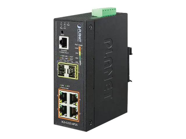 Planet IGS-5225-4P2S - Switch - L2+ - managed - 4 x 10/100/1000 (PoE+) Planet IGS-5225-4P2S - Switch - L2+ - managed - 4 x 10/100/1000 (PoE+)