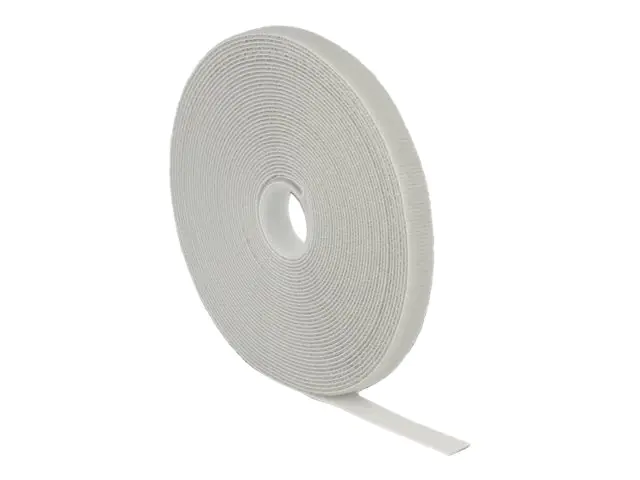 DeLOCK Hook-and-loop fastener - Kabelbinder - 10 m - Grau