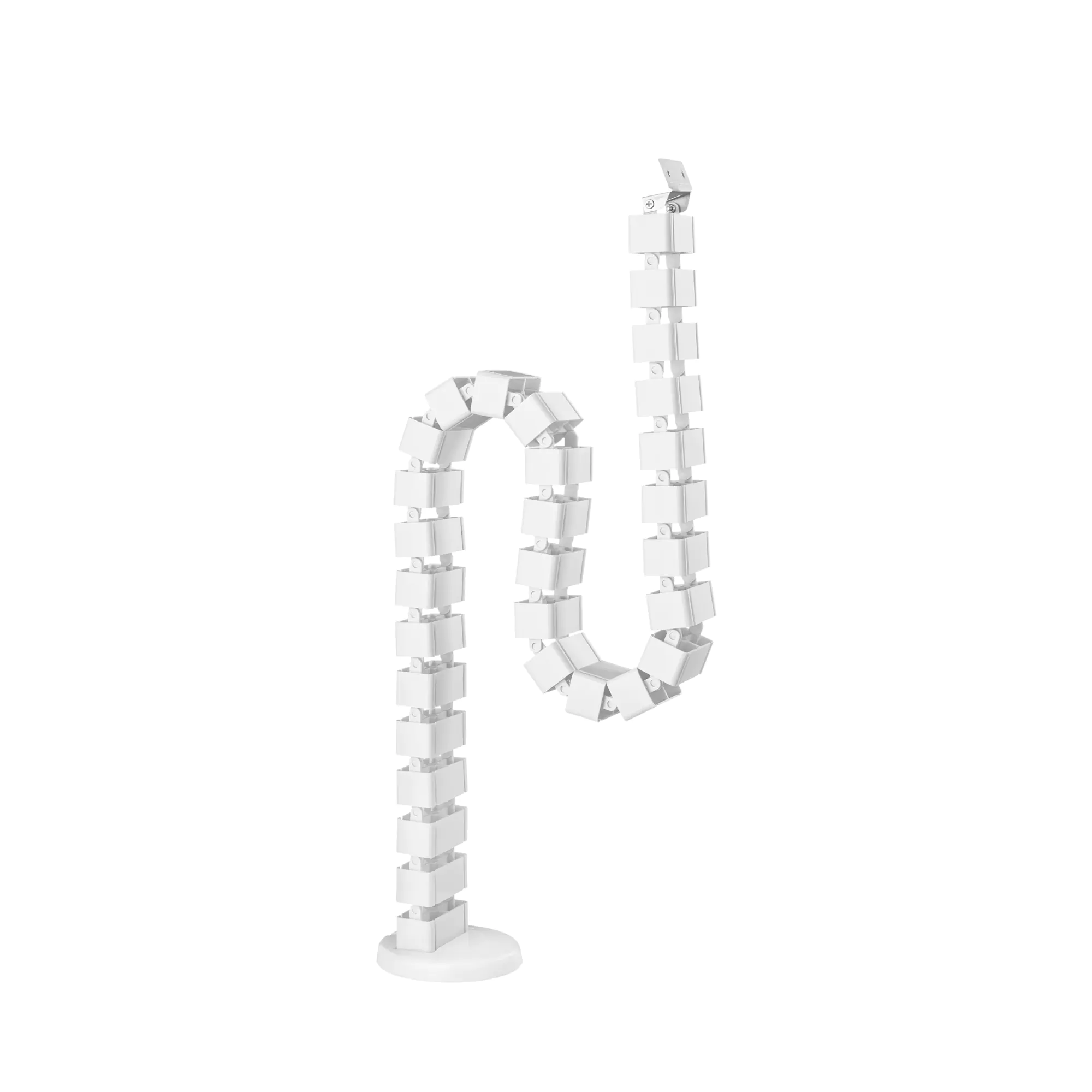 InLine - Kabelkanal (vertikal) - flexibel, 4 Kammern, 68 x 36 mm max., 1,28 m - unter Tisch montierbar - weiß