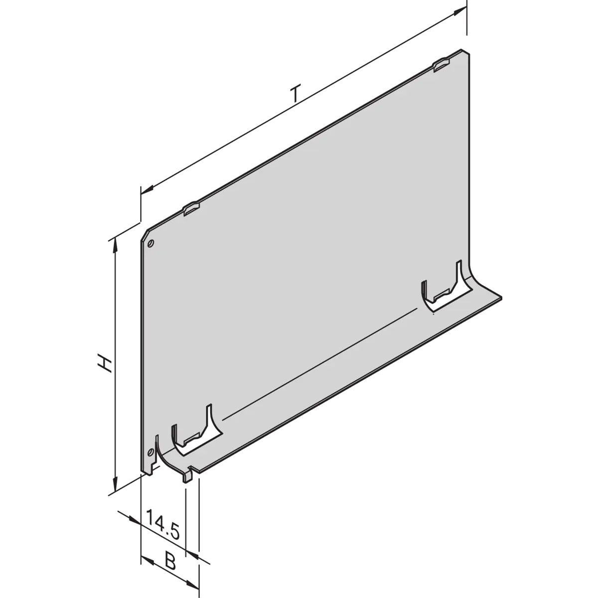 SCHROFF Luftleitblech - SLOTABDECKUNG 3HE 12TE 220T (34562844)