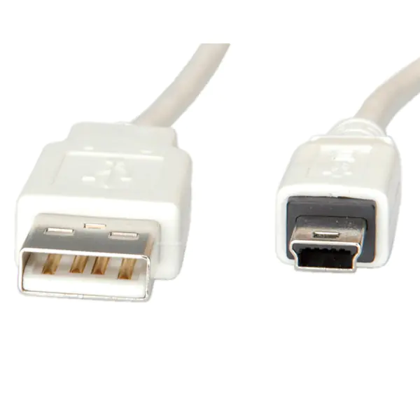 VALUE - USB-Kabel - USB (M) zu Mini-USB, Typ B (M) - USB 2.0 - 80 cm - weiß VALUE - USB-Kabel - USB (M) zu Mini-USB, Typ B (M) - USB 2.0 - 80 cm - weiß