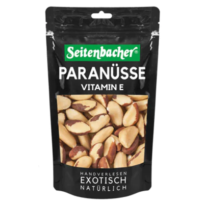 Seitenbacher Paranüsse wieder verschließbar 200 g/Pack. Seitenbacher Paranüsse wieder verschließbar 200 g/Pack.