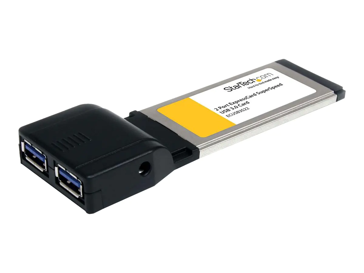 StarTech 2 Port USB 3.0 ExpressCard mit UASP Unterstützung - USB 3.0 Schnittstellenkarte für Laptop - USB 3.0 A (Buchse) - USB-Adapter - ExpressCard - USB 3.0 x 2 - für P/N: HBS304A24A, S251BMU3FP, ST103008U2C, ST53004U1C, ST93007U2C, USB31000S2H, USB3100