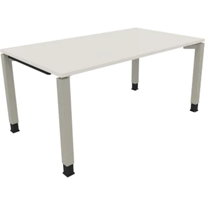 Schreibtisch Vierfuß Quadratrohr B1600xT900xH680-820 si/Weiß Schreibtisch Vierfuß Quadratrohr B1600xT900xH680-820 si/Weiß