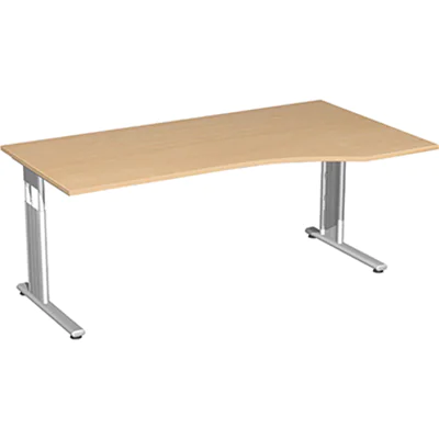 Geramöbel Schreibtisch Flex rechts S-617305-BS C-Fuß bu/si Geramöbel Schreibtisch Flex rechts S-617305-BS C-Fuß bu/si