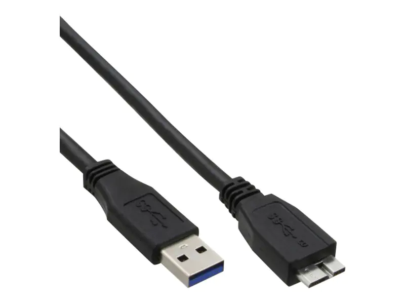 InLine - USB-Kabel - USB Typ A (M) zu Micro-USB Typ B (M) - USB 3.0 - 50 cm - Schwarz