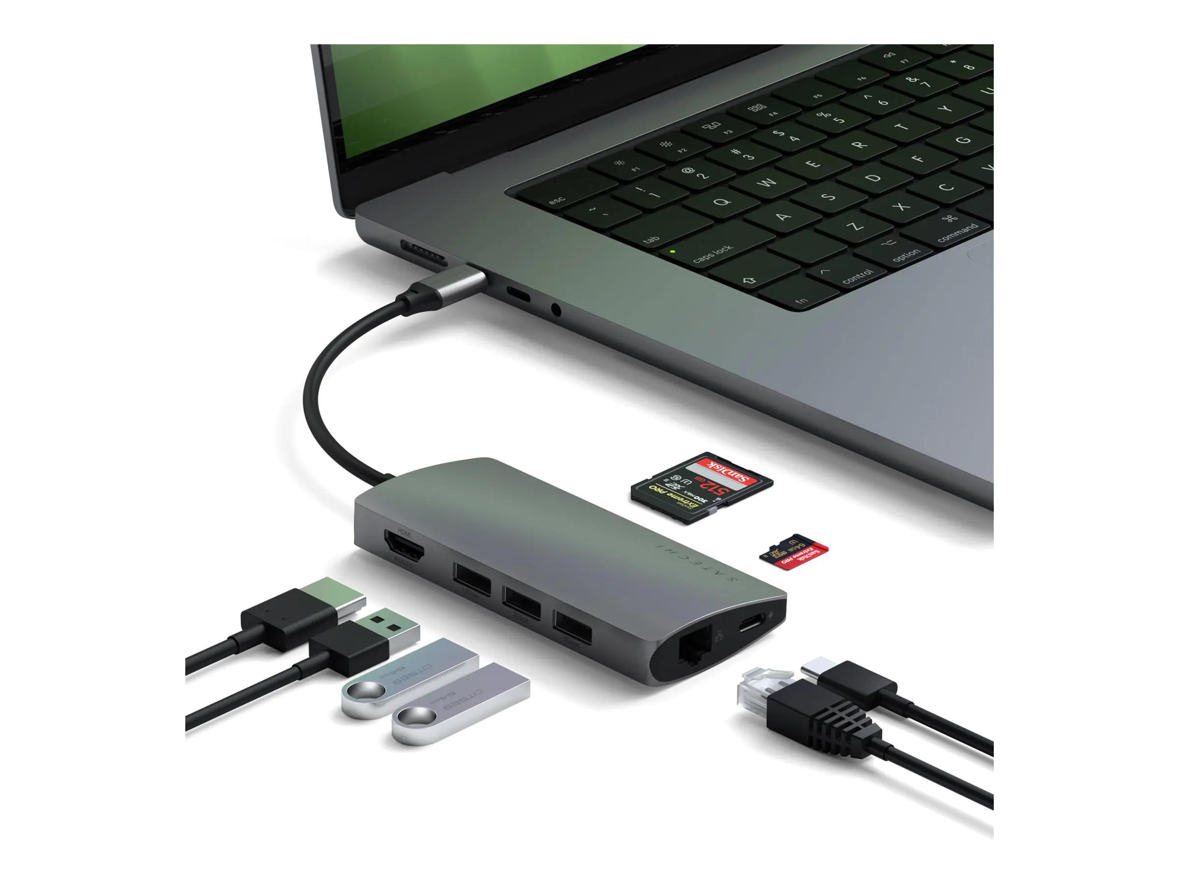 Satechi Aluminum Multi-Port Adapter V2 - Dockingstation ST-TCMA2M