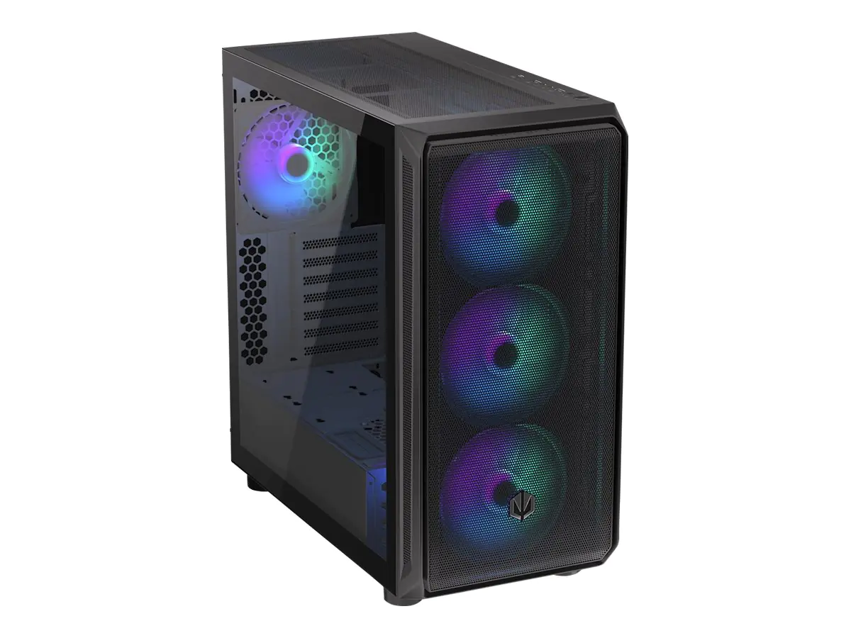 Endorfy Arx 700 ARGB - PC-Gehäuse - ATX - Seitenteil mit Fenster (gehärtetes Glas) - keine Spannungsversorgung (ATX) - Schwarz - USB/Audio