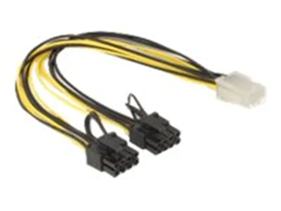 Delock - Stromkabel - 8-poliger PCIe Power (6+2) (M) zu 6-poliges PCIe Power (W) - 30 cm Delock - Stromkabel - 8-poliger PCIe Power (6+2) (M) zu 6-poliges PCIe Power (W) - 30 cm