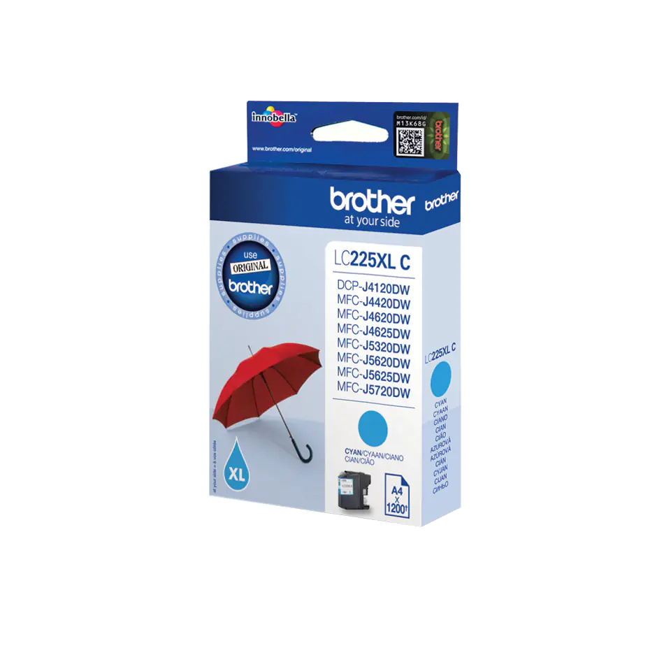 Brother LC225XLC - Cyan - Original - Tintenpatrone - für Brother DCP-J4120, MFC-J4420, J4620, J5320, J5620, J5625, J5720; Business Smart MFC-J4420 Brother LC225XLC - Cyan - Original - Tintenpatrone - für Brother DCP-J4120, MFC-J4420, J4620, J5320, J5620, J5625, J5720; Business Smart MFC-J4420