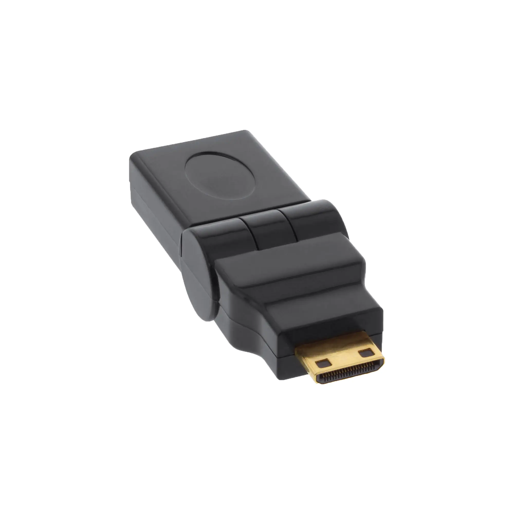 InLine - HDMI-Adapter - 19 pin mini HDMI Type C männlich zu HDMI weiblich - Schwarz - 180° drehbarer Stecker InLine - HDMI-Adapter - 19 pin mini HDMI Type C männlich zu HDMI weiblich - Schwarz - 180° drehbarer Stecker