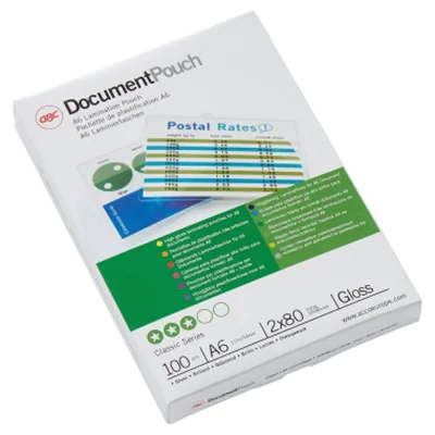 GBC Folientasche DocumentPouch IB585067 DIN A6 80mic 100 St./Pack. GBC Folientasche DocumentPouch IB585067 DIN A6 80mic 100 St./Pack.