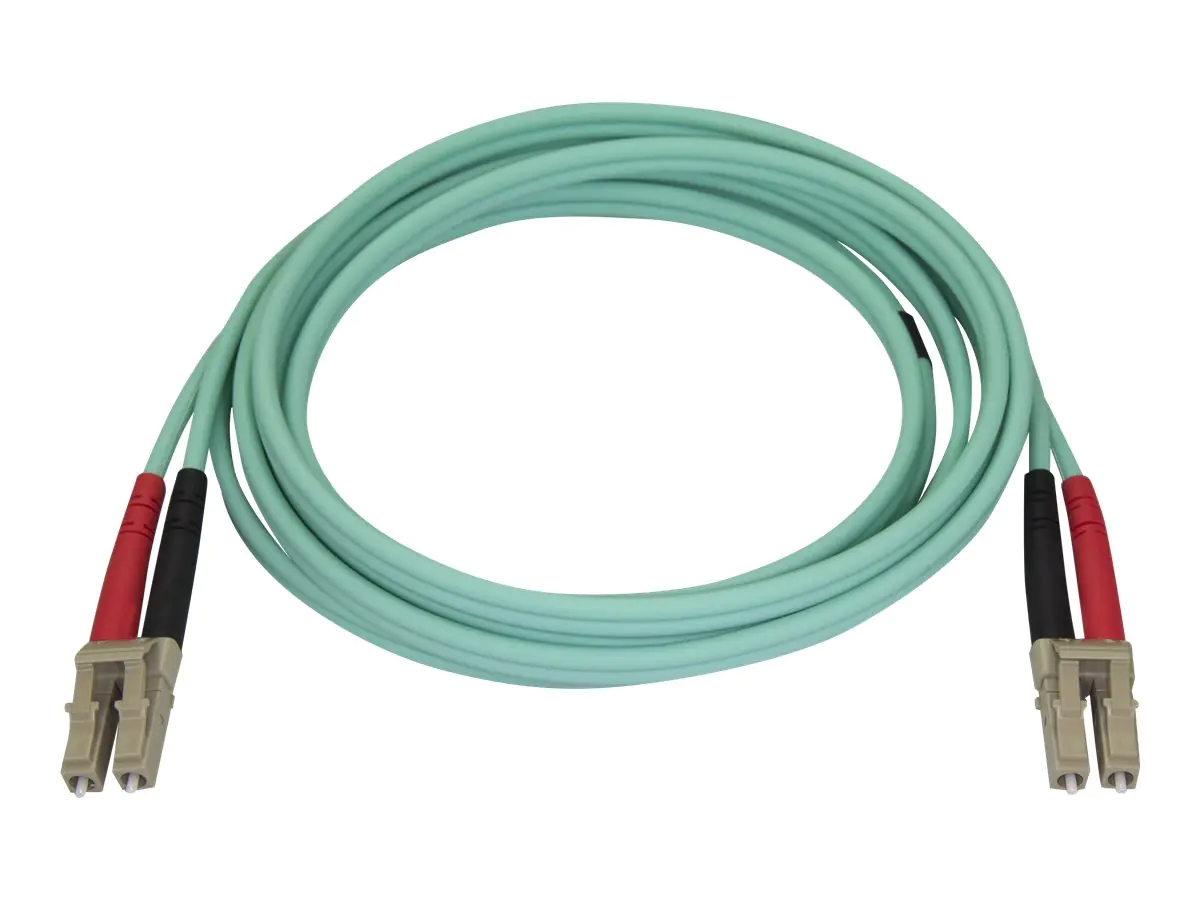 StarTech Aqua OM4 Duplex Multimode Fiber - 2m / 6 ft - 100 Gb - 50/125 - OM4 Fiber - LC to LC Fiber Patch Cable (450FBLCLC2) - Netzwerkkabel - LC Multi-Mode (M) bis LC Multi-Mode (M) - 2 m - Glasfaser - Duplex - 50/125 Mikrometer - OM4 - Aquamarin StarTech Aqua OM4 Duplex Multimode Fiber - 2m / 6 ft - 100 Gb - 50/125 - OM4 Fiber - LC to LC Fiber Patch Cable (450FBLCLC2) - Netzwerkkabel - LC Multi-Mode (M) bis LC Multi-Mode (M) - 2 m - Glasfaser - Duplex - 50/125 Mikrometer - OM4 - Aquamarin