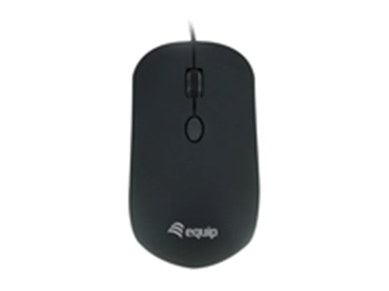 Equip USB-Komfortmaus, Beidhändig, Optisch, USB Typ-A, 1600 DPI, Schwarz 245114