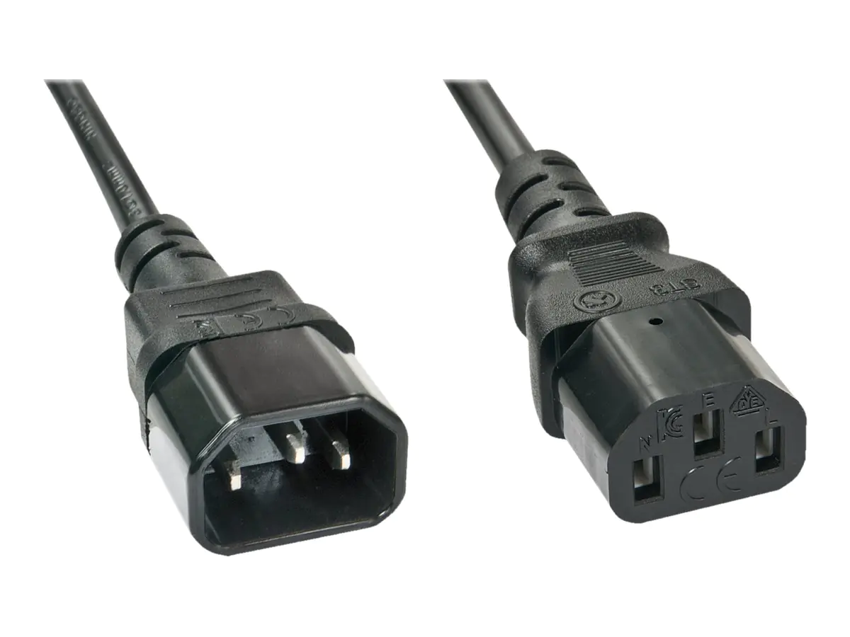 Lindy - Spannungsversorgungs-Verlängerungskabel - IEC 60320 C13 bis IEC 60320 C14 - 3 m - Schwarz Lindy - Spannungsversorgungs-Verlängerungskabel - IEC 60320 C13 bis IEC 60320 C14 - 3 m - Schwarz