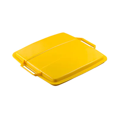 DURABLE Abfalleimer DURABIN FLIP VEH2012030 52x61x49cm grau/gelb DURABLE Abfalleimer DURABIN FLIP VEH2012030 52x61x49cm grau/gelb