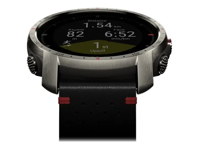POLAR Grit X Pro - Titan - Sportuhr mit Band - perforiertes Leder - grau - Bandgröße: M/L - Anzeige 3 cm (1.2") 90085777
