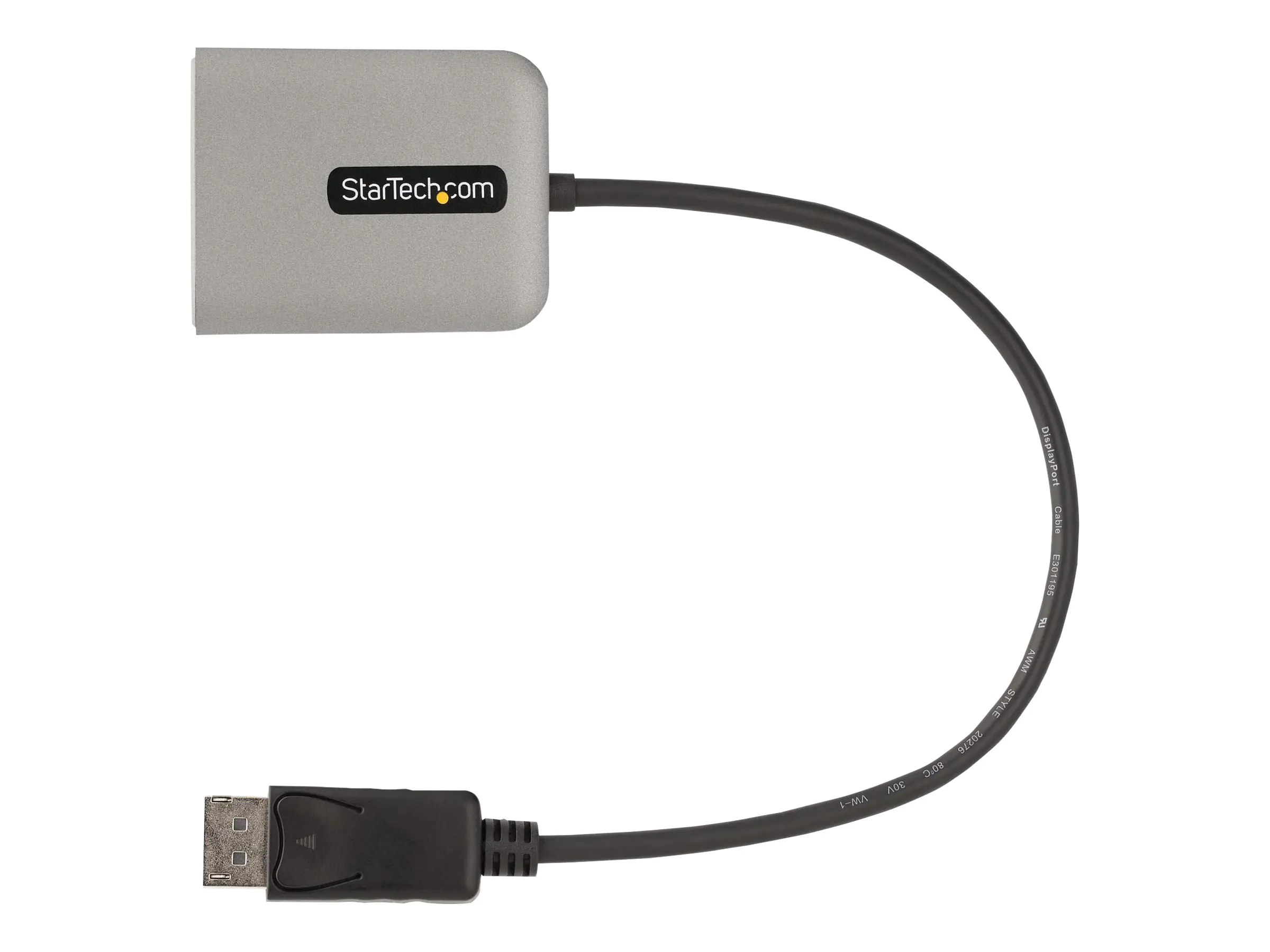 StarTech 2-Port DisplayPort MST Hub, Dual 4K 60Hz, DP to 2x DisplayPort Monitor Adapter, DP 1.4 Multi-Monitor Video Adapter w/ 1ft Built-in Cable, USB Powered, Windows Only - Multi Stream Transport Hub (MST14DP122DP) - Hub - 1 x DisplayPort + 1 x micro-US