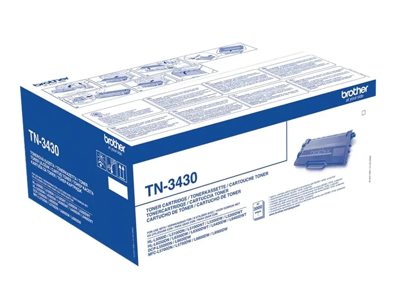 Brother TN3430 - Schwarz - Original - Tonerpatrone - für Brother HL-L5000, L5050, L5100, L5200, L6450, MFC-L5700, L5750, L6800, L6900, L6950, L6970 Brother TN3430 - Schwarz - Original - Tonerpatrone - für Brother HL-L5000, L5050, L5100, L5200, L6450, MFC-L5700, L5750, L6800, L6900, L6950, L6970
