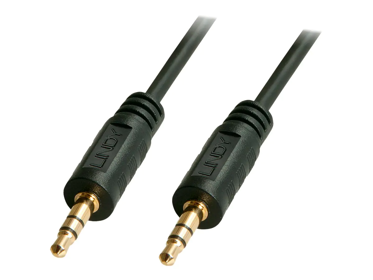 Lindy Premium - Audiokabel - Stereo Mini-Klinkenstecker (M) bis Stereo Mini-Klinkenstecker (M) - 2 m - abgeschirmt - Schwarz - geformt Lindy Premium - Audiokabel - Stereo Mini-Klinkenstecker (M) bis Stereo Mini-Klinkenstecker (M) - 2 m - abgeschirmt - Schwarz - geformt
