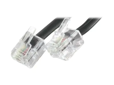 Exertis - Telefonkabel - RJ-11 (M) bis RJ-45 (M) - 10 m - flach - Schwarz