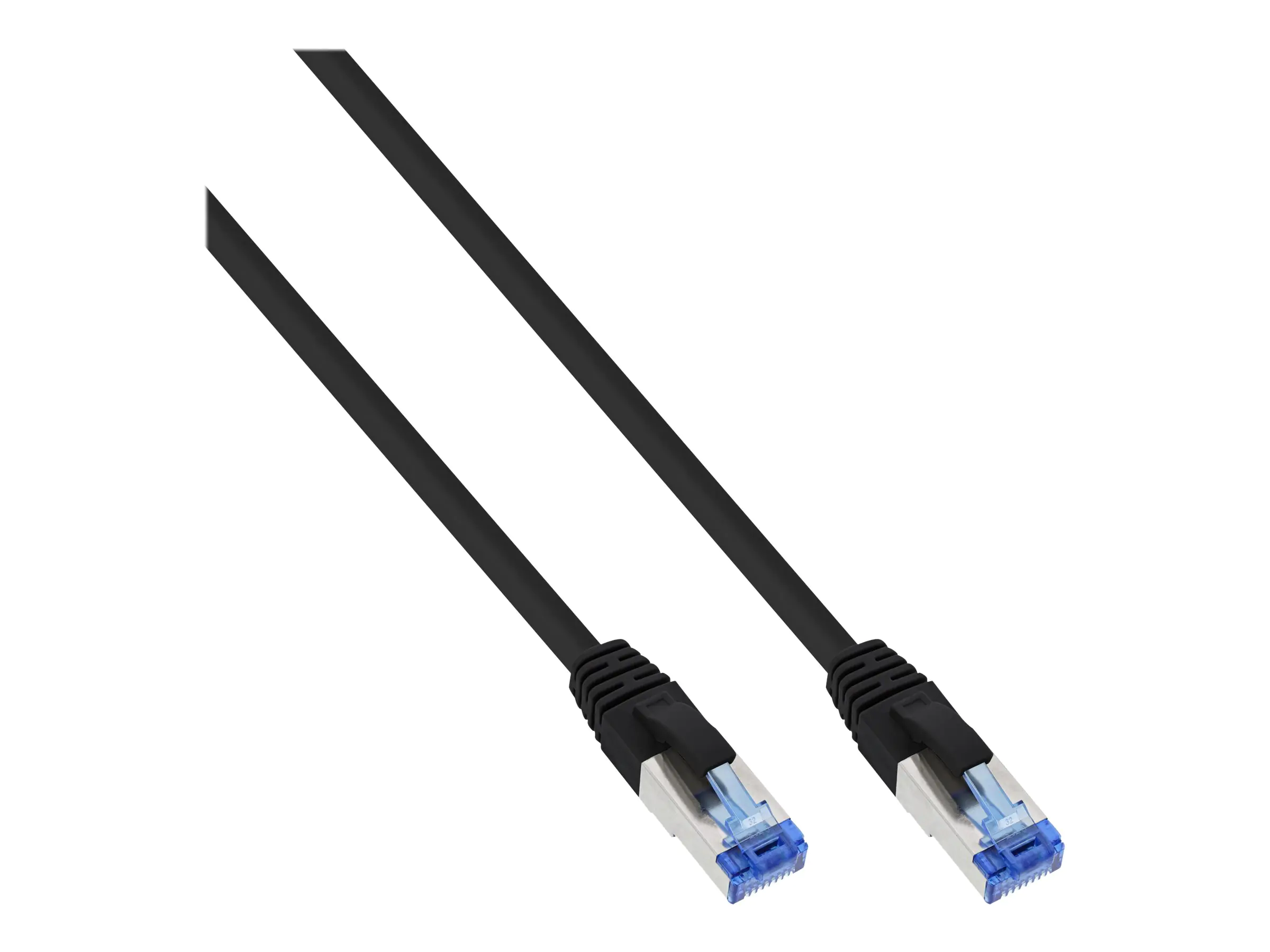 InLine 40er B-Pack Patchkabel - S/FTP (PiMf) - Cat.6A - LSZH - CU - schwarz - 2m B-76802S