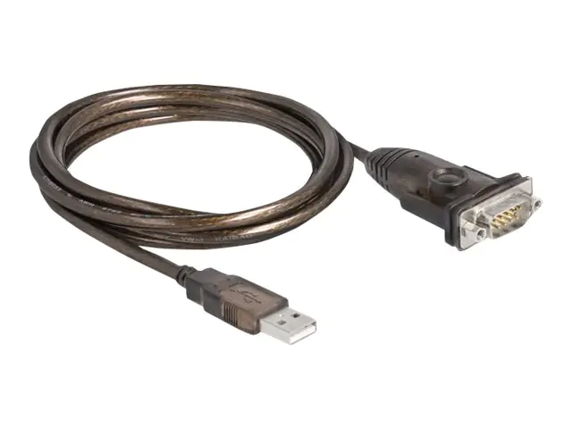 Delock - Kabel USB / seriell - USB (M) zu DB-9 (M) schraubbar - 1.5 m - durchsichtig schwarz Delock - Kabel USB / seriell - USB (M) zu DB-9 (M) schraubbar - 1.5 m - durchsichtig schwarz