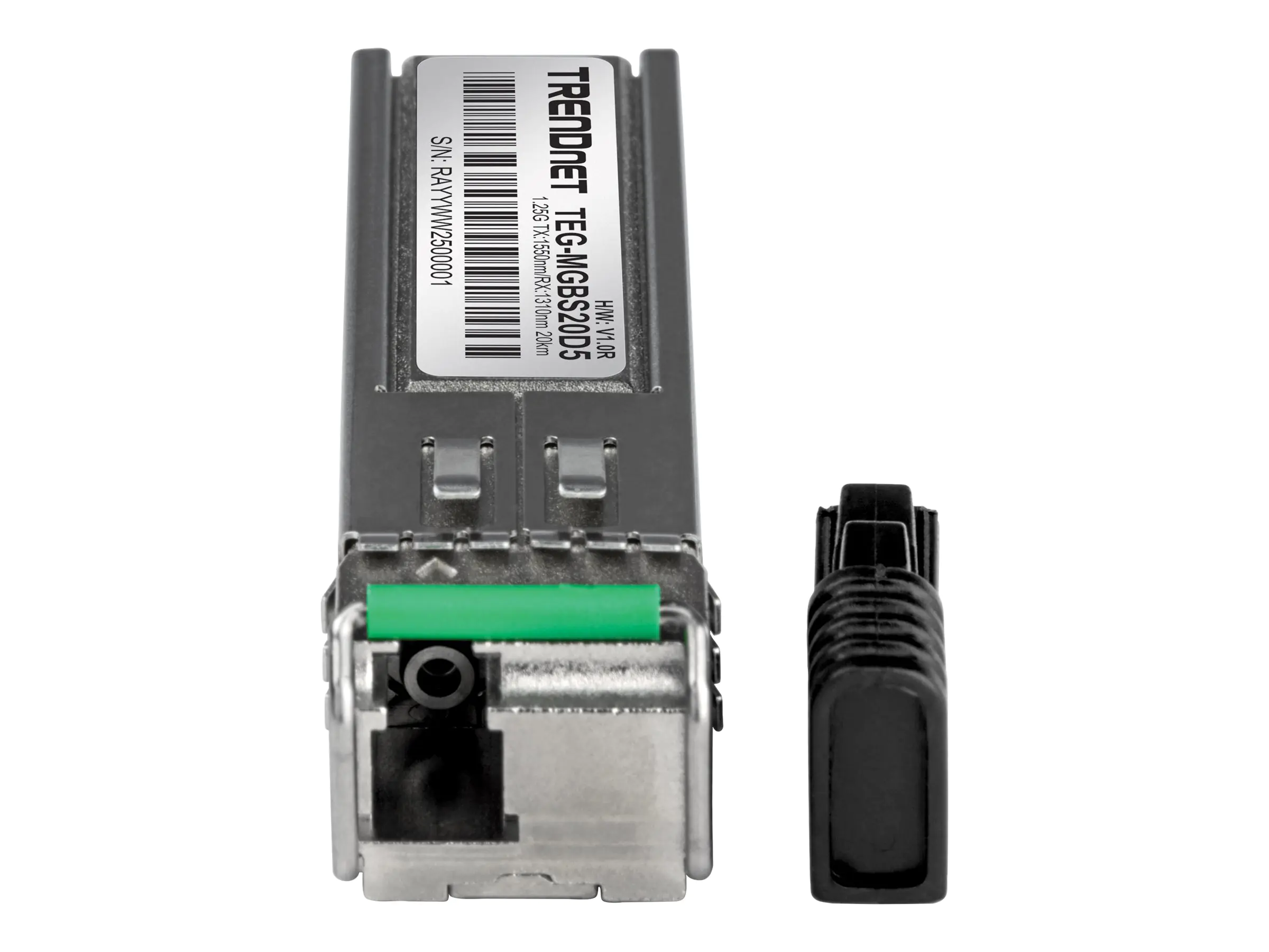 TRENDnet TEG MGBS20D5 - SFP (Mini-GBIC)-Transceiver-Modul - GigE - 1000Base-LX, Fibre Channel - LC Single-Modus - bis zu 20 km - 1550 (TX) / 1310 (RX) nm