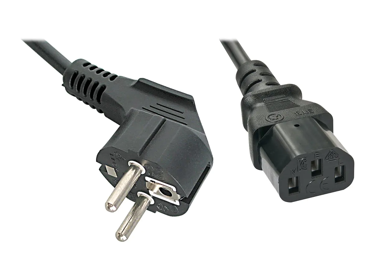 Lindy - Stromkabel - CEE 7/7 bis IEC 60320 C13 - 2 m - geformt - Schwarz Lindy - Stromkabel - CEE 7/7 bis IEC 60320 C13 - 2 m - geformt - Schwarz