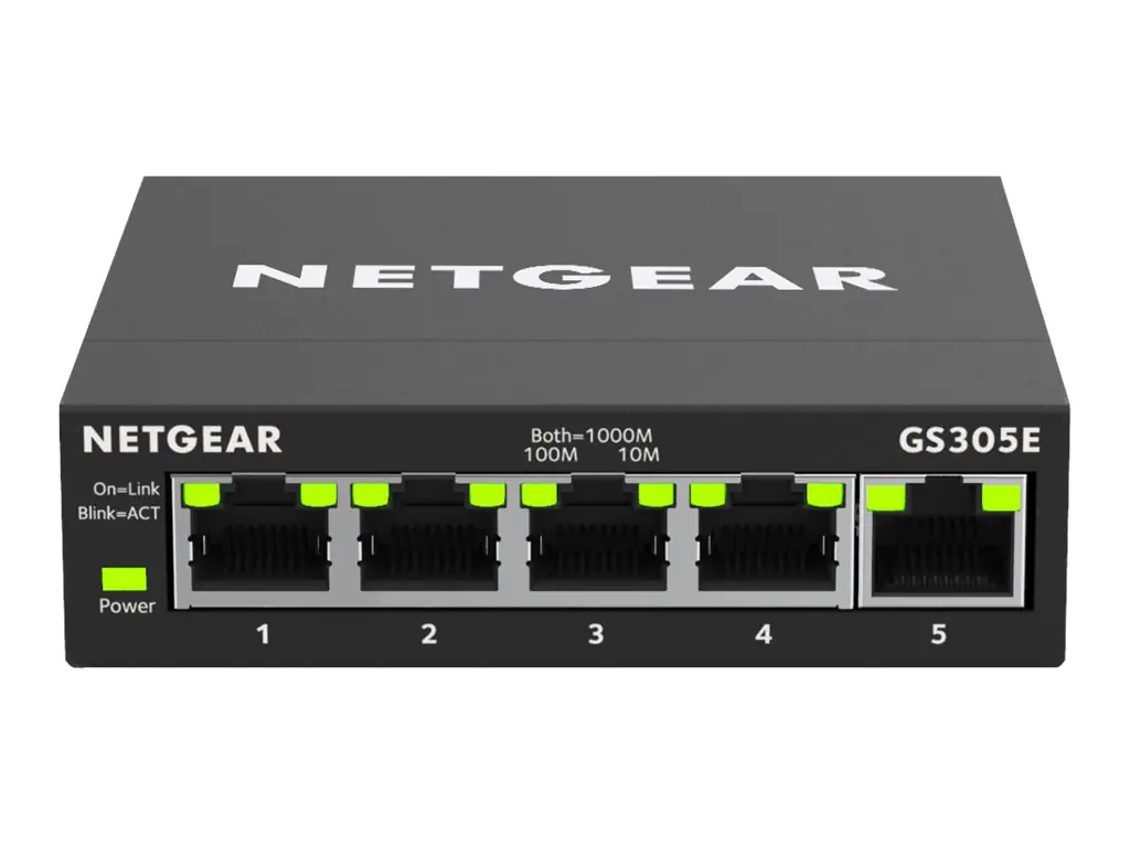 Netgear Plus GS305E - Switch - Smart - 5 x 10/100/1000 Netgear Plus GS305E - Switch - Smart - 5 x 10/100/1000