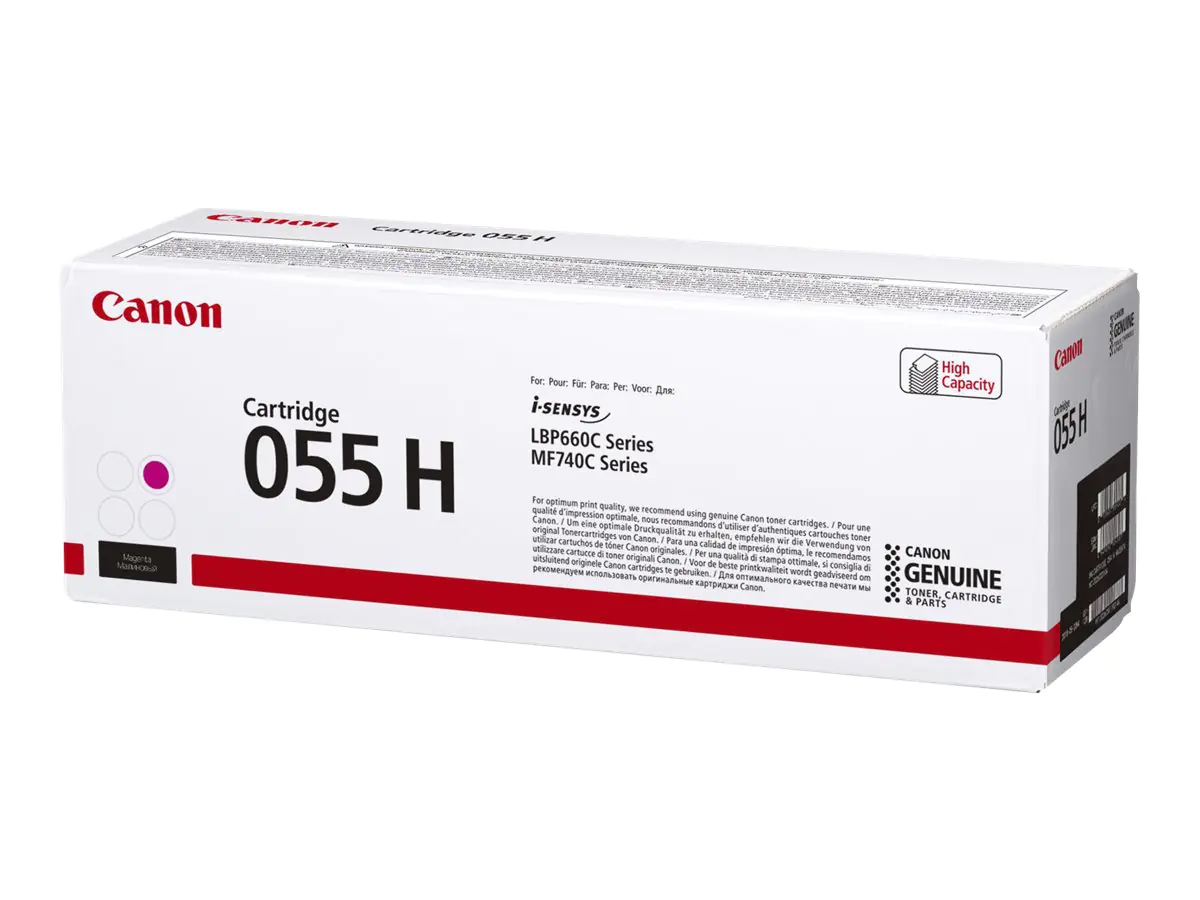 Canon 055 H - Mit hoher Kapazität - Magenta - Original - Tonerpatrone - für ImageCLASS LBP664, MF745; i-SENSYS LBP663, LBP664, MF742, MF744, MF746; Satera LBP662 Canon 055 H - Mit hoher Kapazität - Magenta - Original - Tonerpatrone - für ImageCLASS LBP664, MF745; i-SENSYS LBP663, LBP664, MF742, MF744, MF746; Satera LBP662