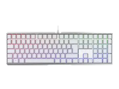 CHERRY MX-Board 3.0 S - Tastatur - Hintergrundbeleuchtung - USB - QWERTZ - Deutsch - Tastenschalter: CHERRY MX Black - weiß