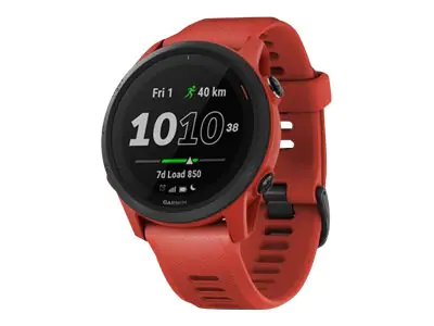 Garmin Forerunner 745 - Magma Red - Sportuhr mit Band - Silikon - Magma Red - Handgelenkgröße: 126-216 mm - Anzeige 3.04 cm (1.2") 010-02445-12