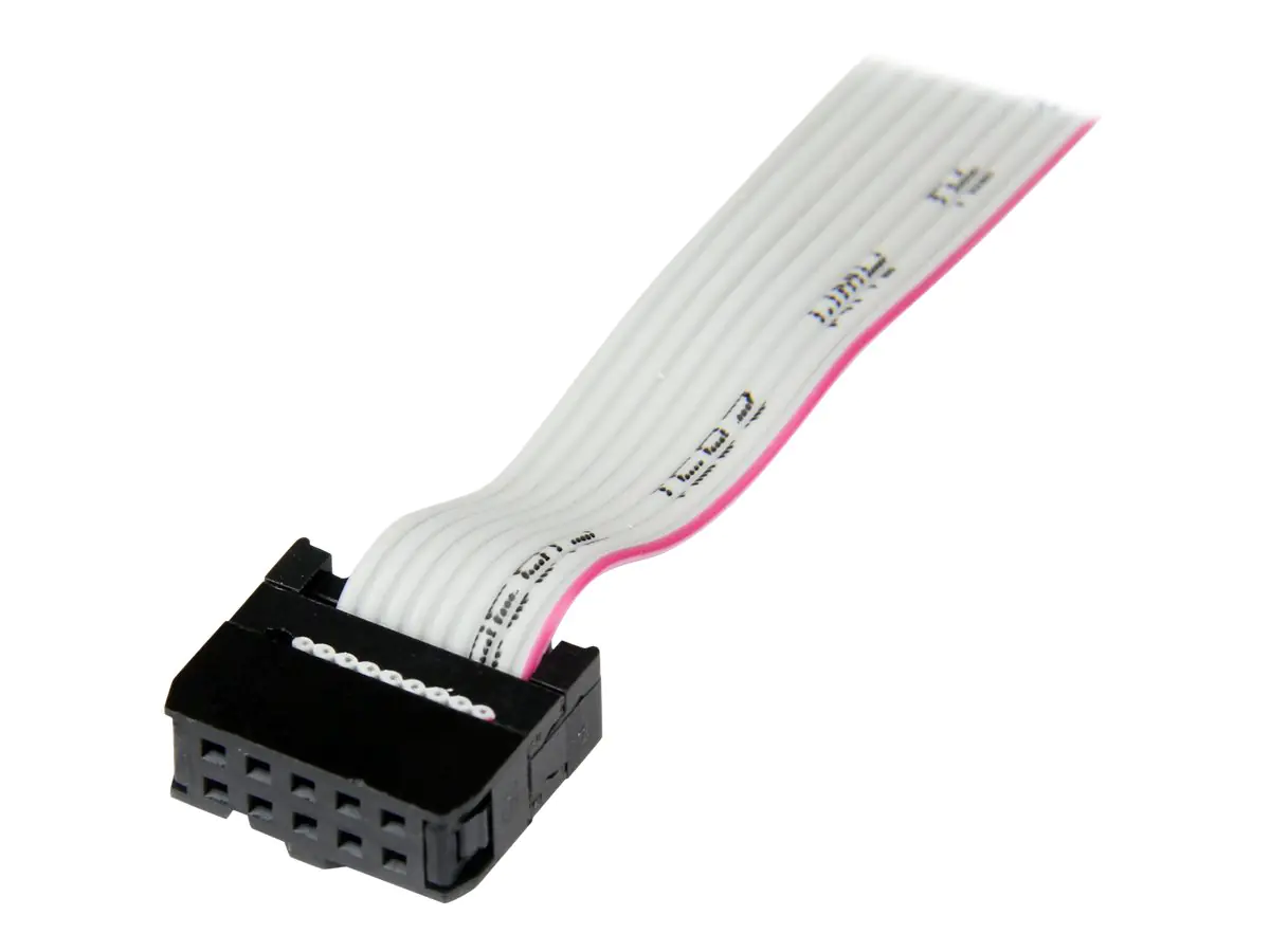 StarTech DB9 Slotblech Seriell Motherboard Header mit 9pol Stecker an 10-pin Buchse - Motherboard Header (Buchse) 1 x DB-9 (Stecker) - Serielles Bedienfeld - DB-9 (M) zu 10 PIN IDC (W) - 41 cm - Grau