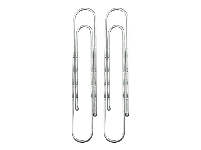 HANSAWERKE WEDO Norica waved - Büroklammern - 77 mm - Verzinkter Stahl 2262