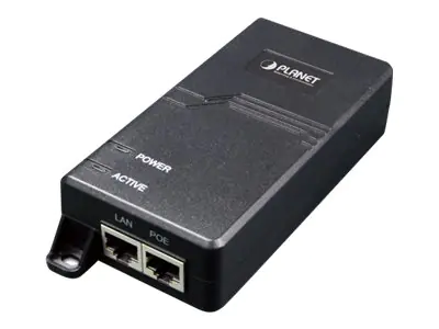 PLANET POE-163 - Power Injector - Wechselstrom 100-240 V - 30 Watt - Ausgangsanschlüsse: 1