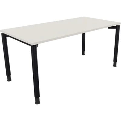 Schreibtisch Vierfuß Rundrohr B1600xT800xH680-820 an/Weiß Schreibtisch Vierfuß Rundrohr B1600xT800xH680-820 an/Weiß