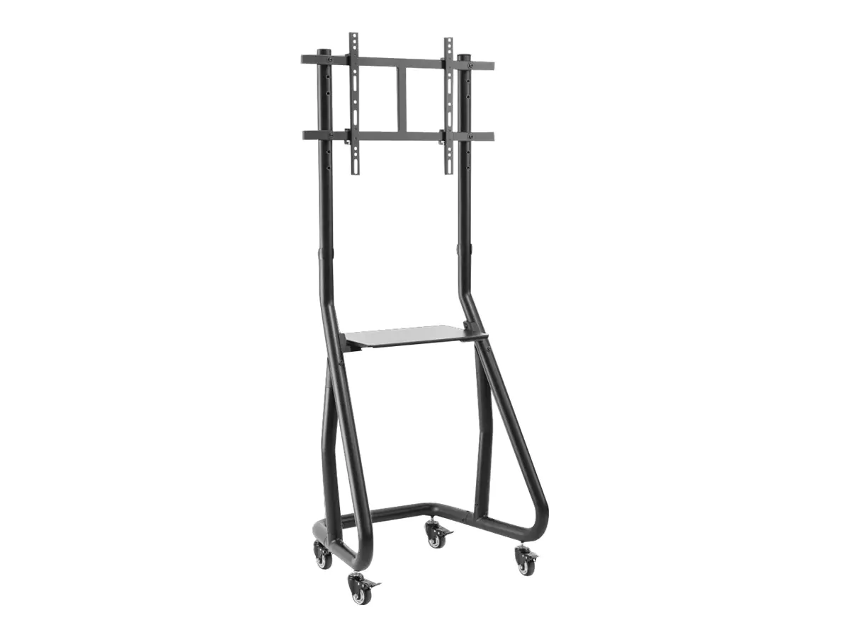 InLine - Wagen - für LCD-Display - Kunststoff, Aluminium, Stahl - mattschwarz - Bildschirmgröße: 94-203 cm (37"-80")